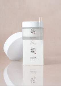Beauty of Joseon Dynasty Cream jar standing on top of packaging box