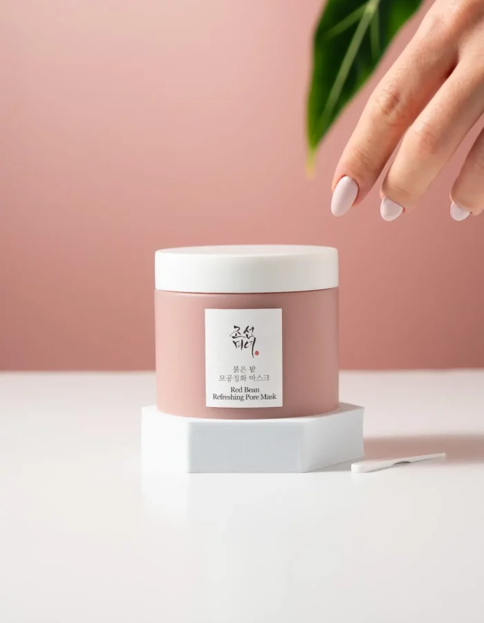 Beauty of Joseon Red Bean Refreshing Pore Mask With have reaching for the jar