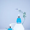 Miguhara Aqua Balance Ampoule, 35mL, in a sophisticated glass bottle with a dropper for precise application. The design highlights its hydrating and balancing formula, ideal for achieving refreshed and radiant skin. Perfect for enhancing any skincare routine.