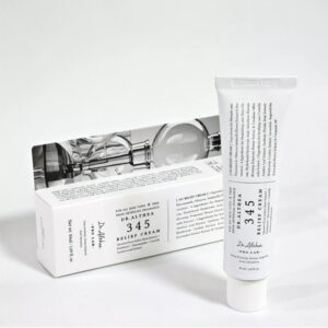Tube of Dr. Althea 345 Relief Cream next to its box, featuring product details and usage instructions.